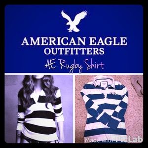 American Eagle three-quarter length Rugby Shirt
