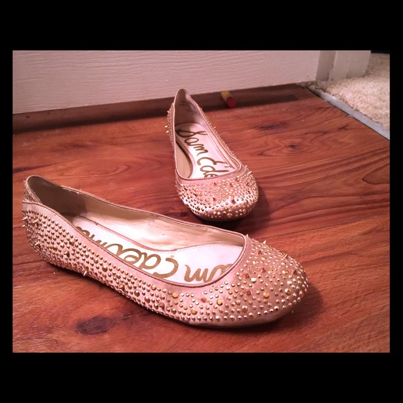 Studded rose gold Sam Edelman flats