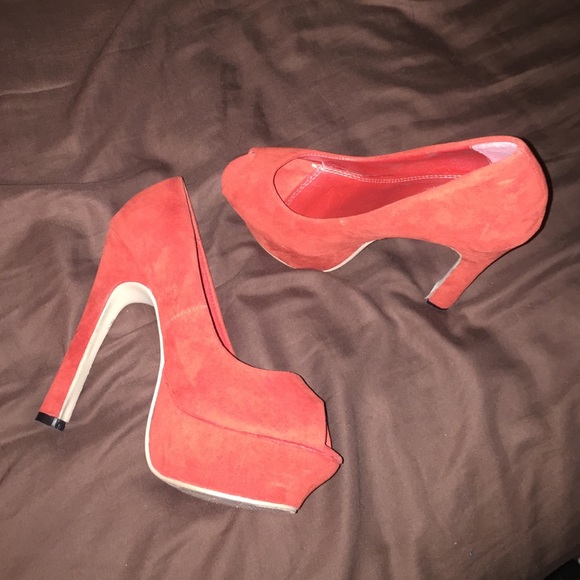 Orange heels size 7