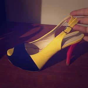 Color blocked heels