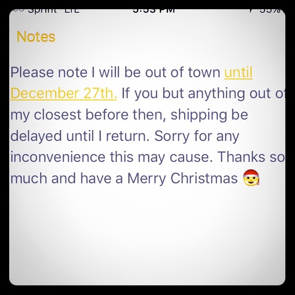 Out of town for the Christmas holidays🎅
