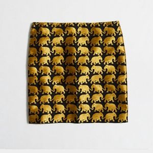 NWT J Crew Factory Metallic Elephant Skirt