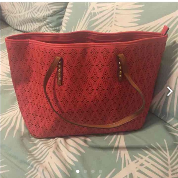 Coral Aldo Tote Bag