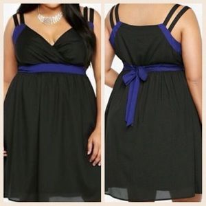 Torrid color block swing dress