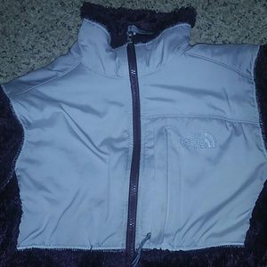 Purple and gray northface