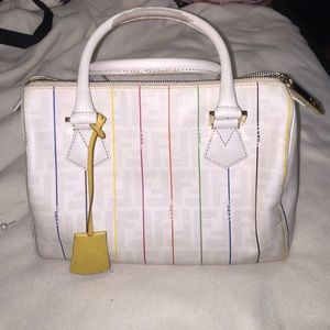 Authentic Fendi bag (white with rainbow logo)