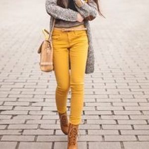 ❌SOLD❌Mustard Skinny Pants