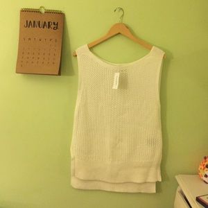 New Banana Republic white sweater