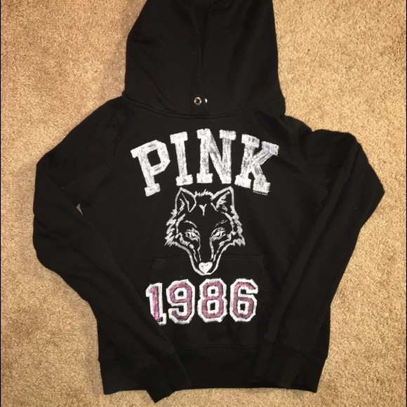 Vs pink black hoodie