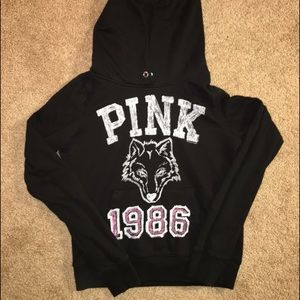 Vs pink black hoodie