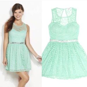 Candie's Lace Sweetheart Skater Dress