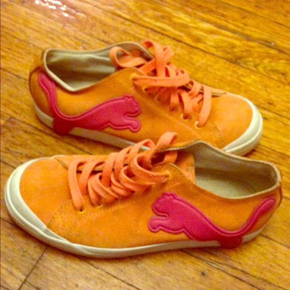 Puma suede sneakers- gently used