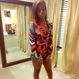 Spandex romper 70s look