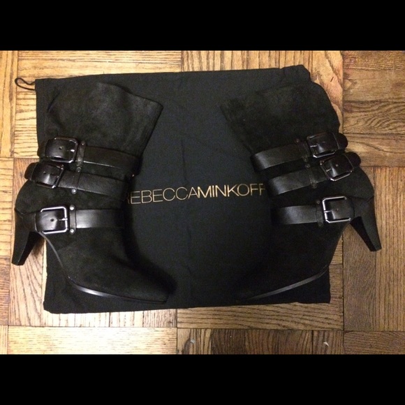 Rebecca Minkoff Bliss Black Suede Boots NEW😍 - Picture 2 of 4