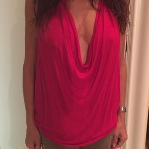 Dark pink drapey tank