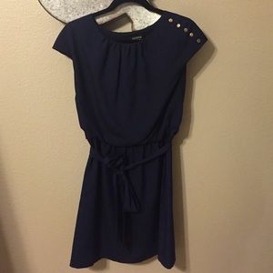 Navy blue tie dress