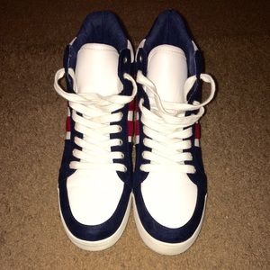 Suede Red White & Blue America Hightops