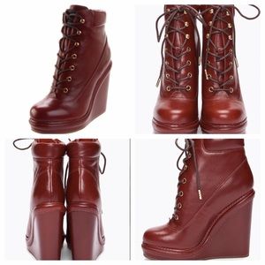 Marc by Marc Jacobs Red Mocasso Wedge Boot Sz39