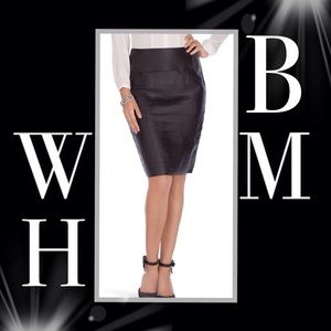 🆕White House Black Market Tiered Leather Skirt