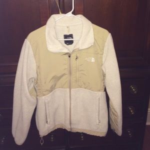 White/cream North Face jacket