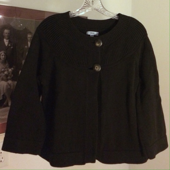 IZOD Cardigan Black Swing Sweater