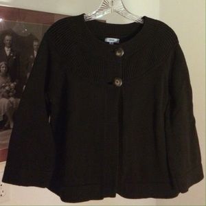 IZOD Cardigan Black Swing Sweater