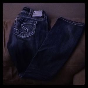 Silver straight leg jeans