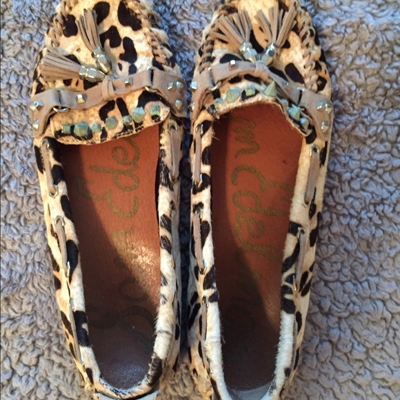 Sam Edelman leopard print horse skin flat