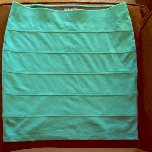 Forever XXI plus size teal skirt