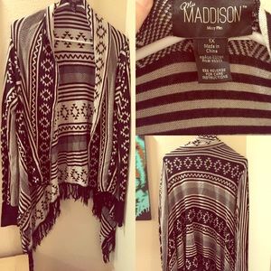 Cozy black and cream sweater