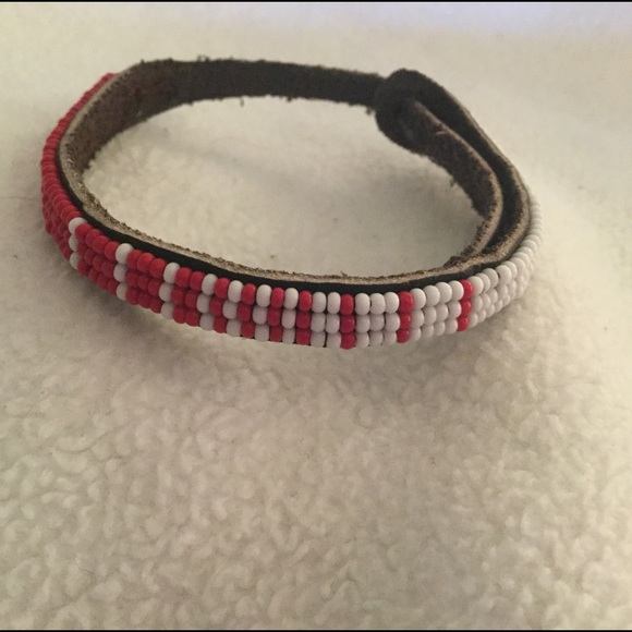 Chan Luu Leather Beaded Single Wrap Bracelet