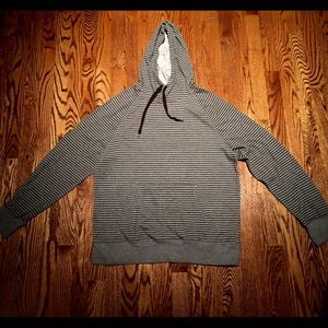 J.Crew gray and white striped sweatshirt