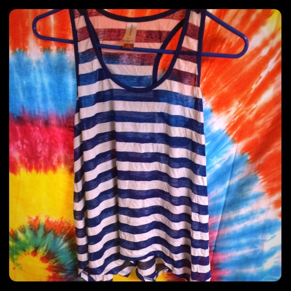 M Blue/White Racer-back