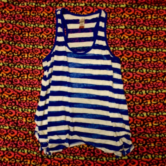 M Blue/White Racer-back - Picture 2 of 3