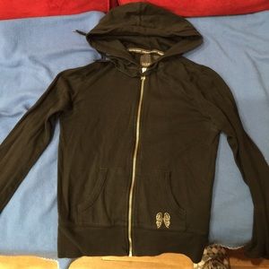 Black zip up hoodie