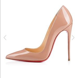 Get the look for less. New Nude red bottom pumps.
