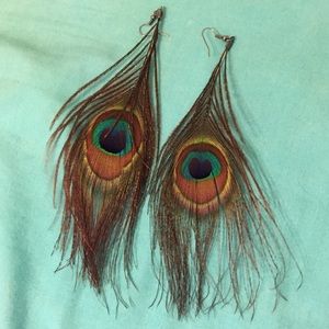 Peacock earrings