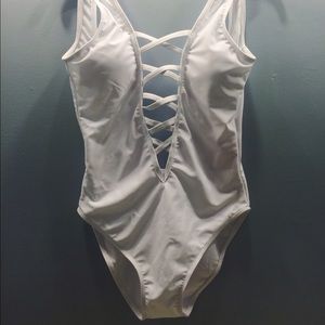 All White Bathing Suit. Size: M