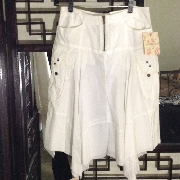 Women's white cargo shirt small Brand New