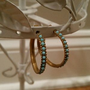Studded hoop earrings