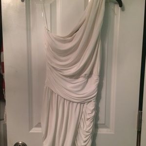 White One Shoulder Fitted Dress