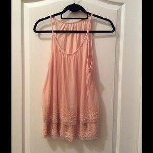 Pink sleeveless top
