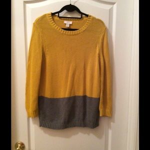 Yellow and Gray Sweater