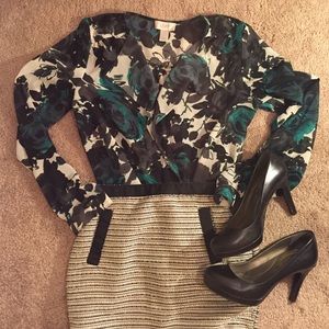 Green Floral Loft Top