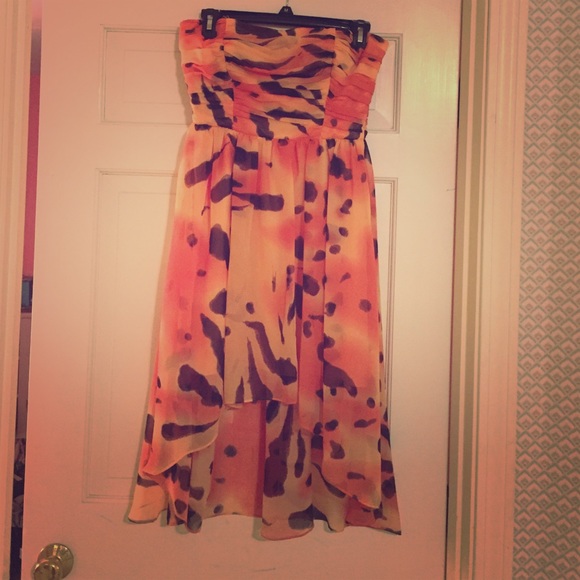 Strapless colorful dress