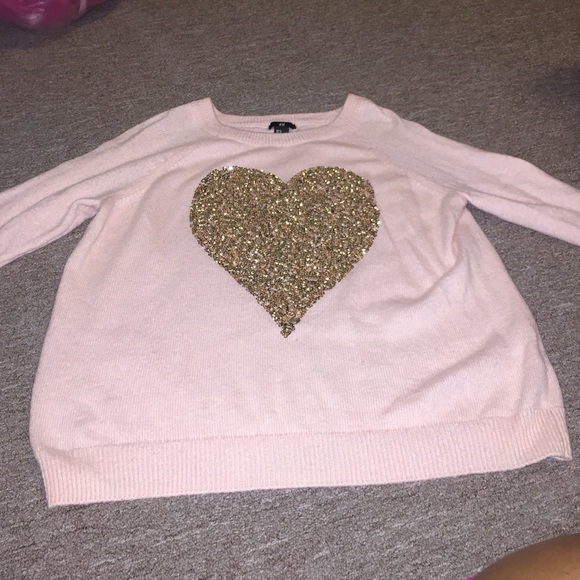 Gold heart sweater
