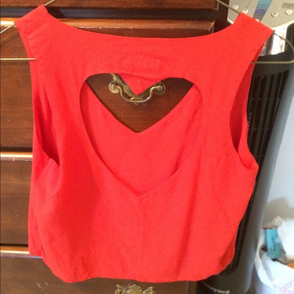 Red crop top