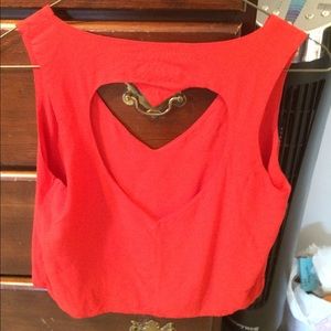 Red crop top