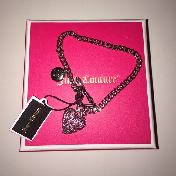 Juicy Couture bracelet with heart charm.