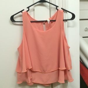 Coral/pink crop top